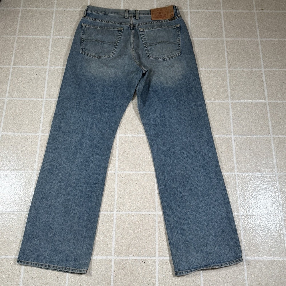 Vintage Lucky Brand Dungarees 33 Gene Montesano USA Low Rise Bootleg Denim Jeans